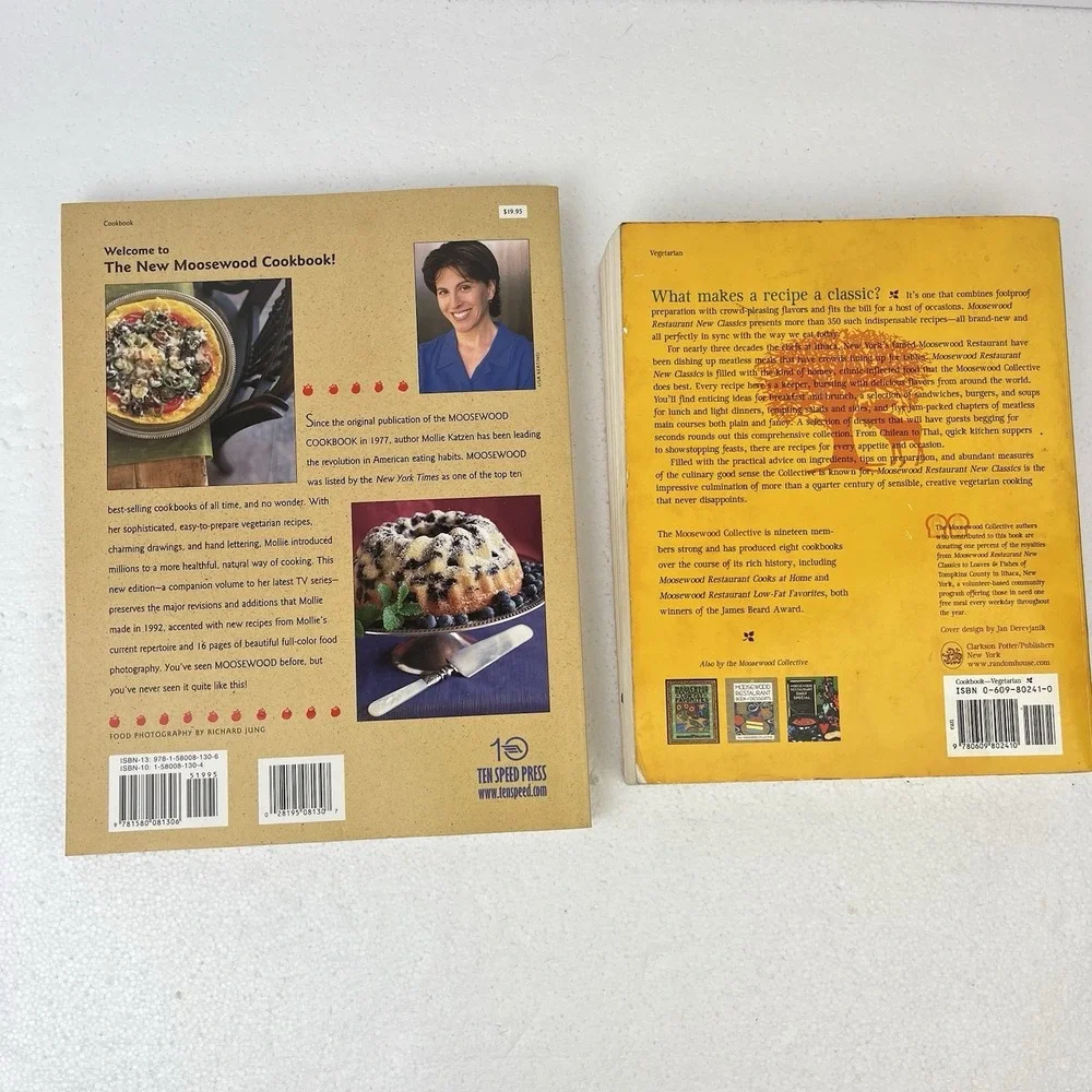 Moosewood Restaurant Cookbook Lot‎ New Classics Collective Vegetarian Recipe Set